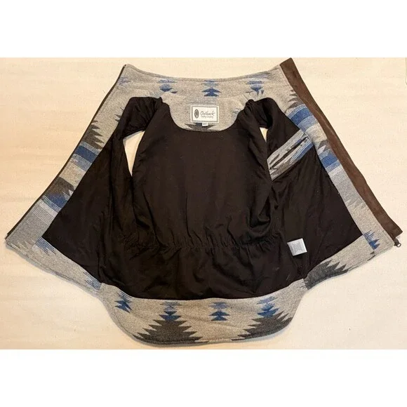 Vintage Aztec Wool Vest Pull Over-Size M Outback Trading Co. Western Wear Aztec - Picture 10 of 14